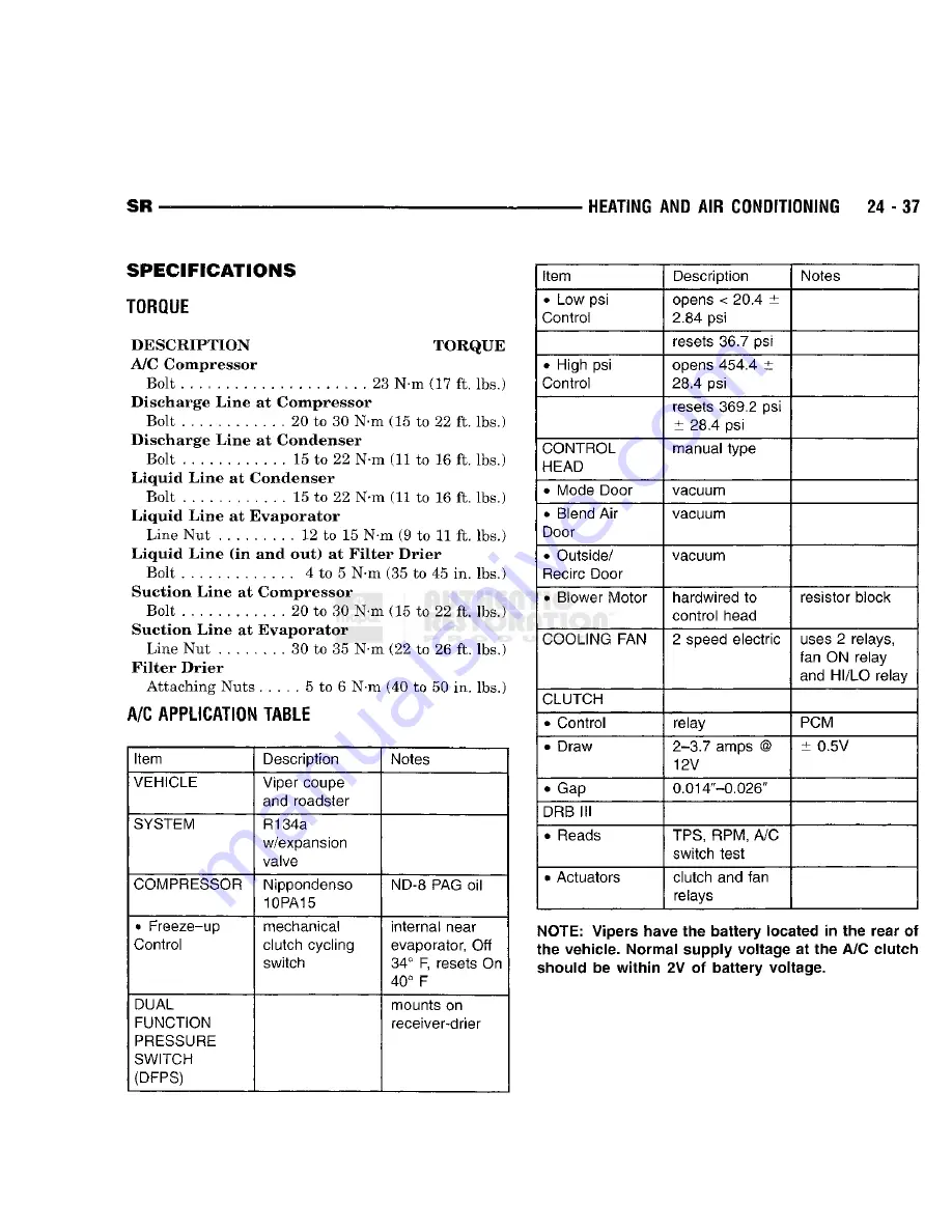 Chrysler 1998 Viper GTS Owner'S Manual Download Page 921