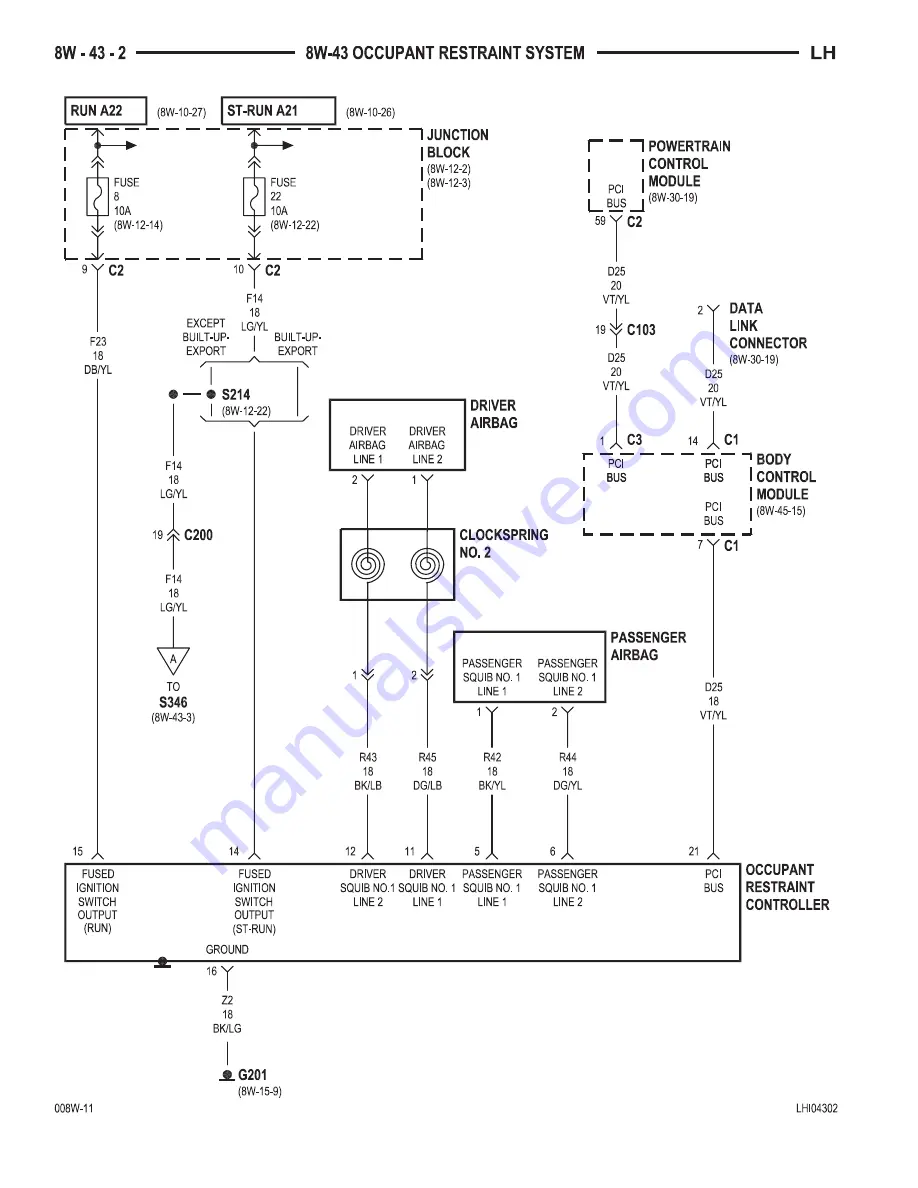 Chrysler 2000 LHS Owner'S Manual Download Page 661