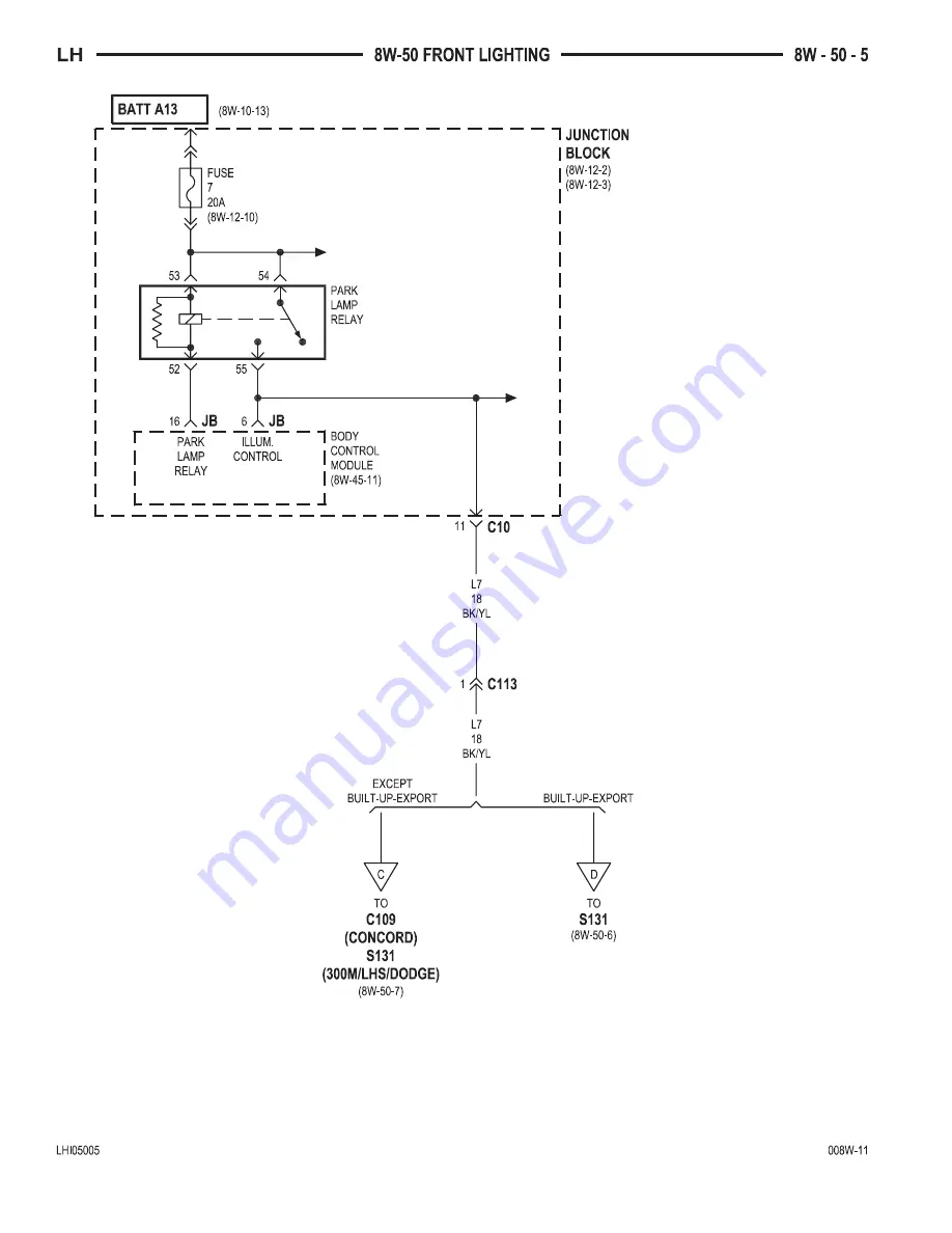 Chrysler 2000 LHS Owner'S Manual Download Page 704