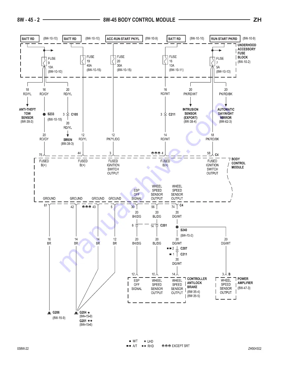 Chrysler 2005 Crossfire SRT6 Service Manual Download Page 1750