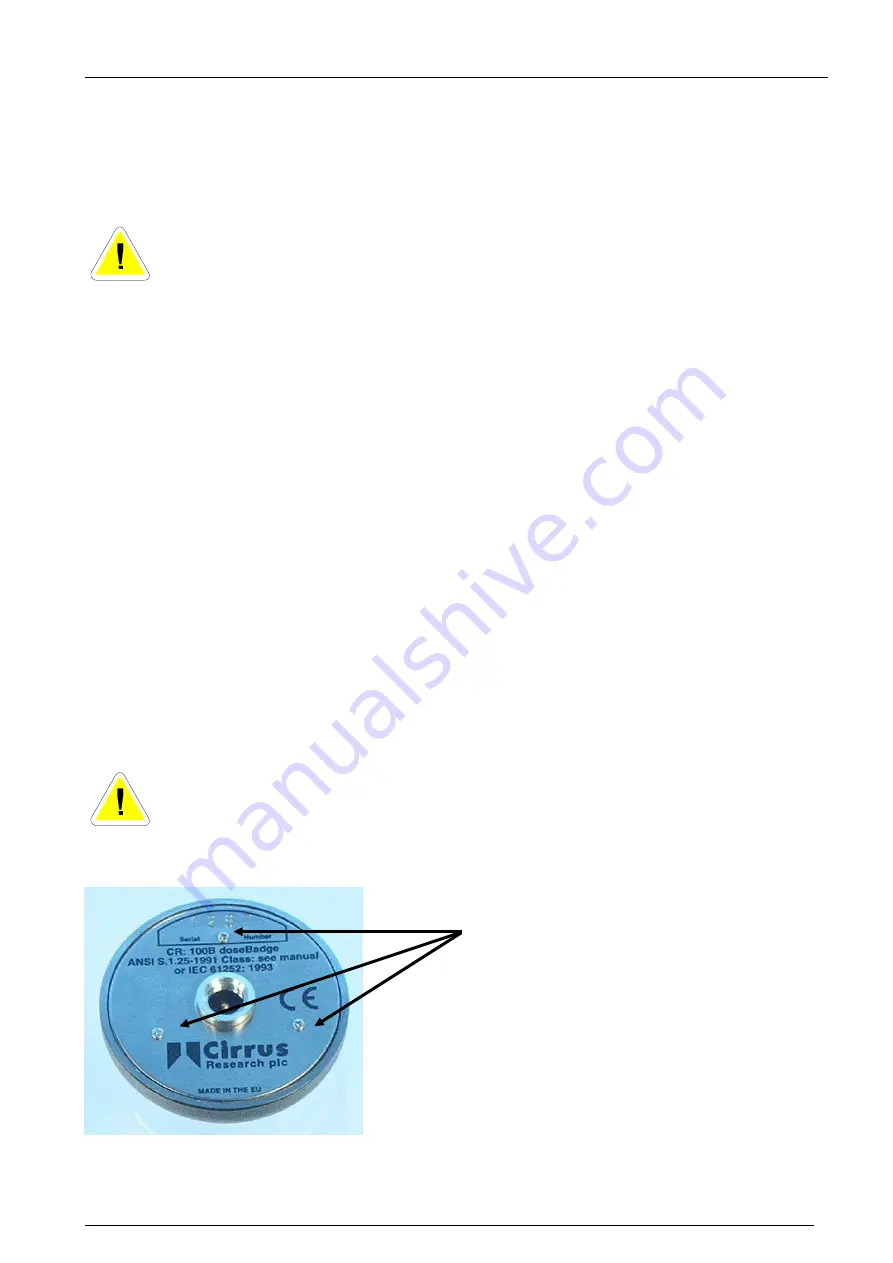 Cirrus Research doseBadge CR:112A User Manual Download Page 53