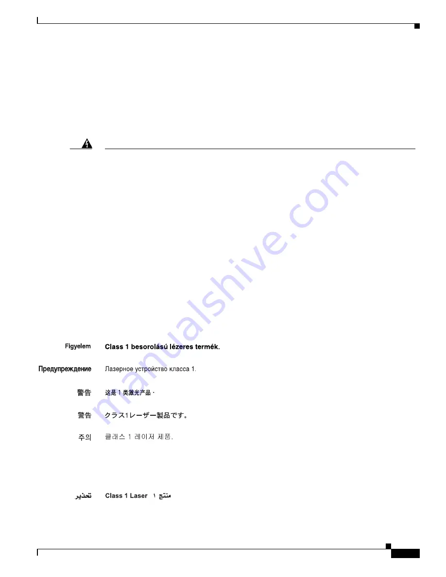 Cisco DWDM-XENPAK Series Installation Notes Download Page 17