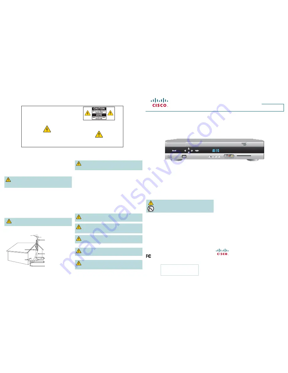 Cisco Explorer 8540HD Quick Reference Manual Download Page 1