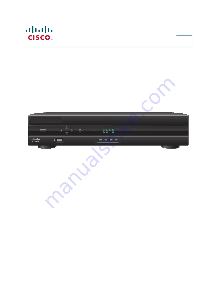 Cisco Explorer 8600HD Series Скачать руководство пользователя страница 1