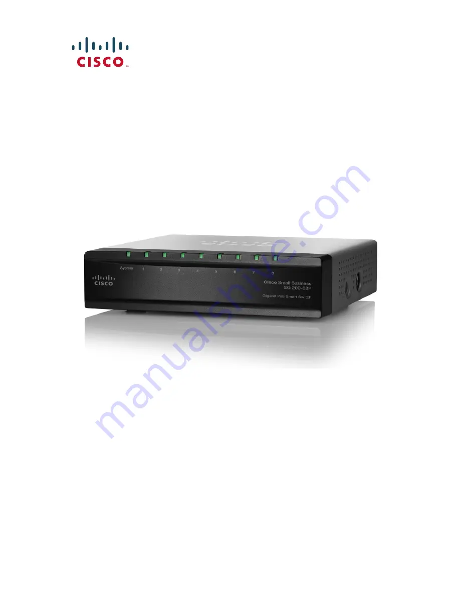 Cisco SG 200-08 Скачать руководство пользователя страница 1