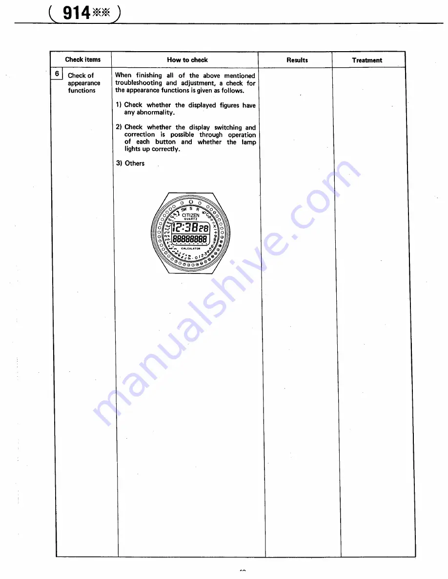 Citizen 914 SERIES Technical Information Download Page 39