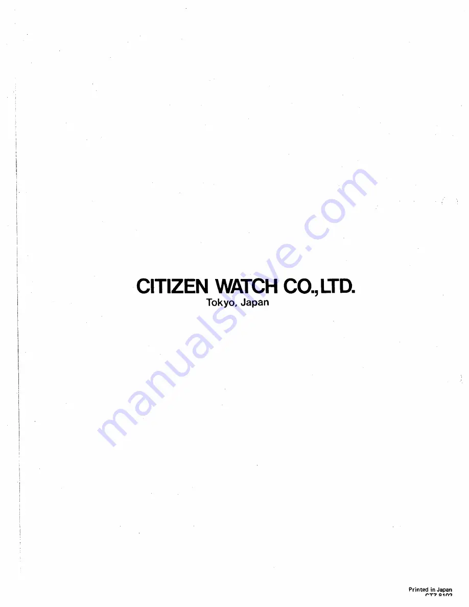 Citizen 942 Technical Information Download Page 25