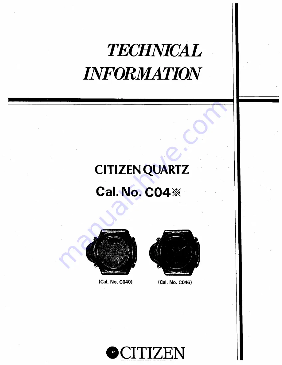 Citizen C04 Скачать руководство пользователя страница 1