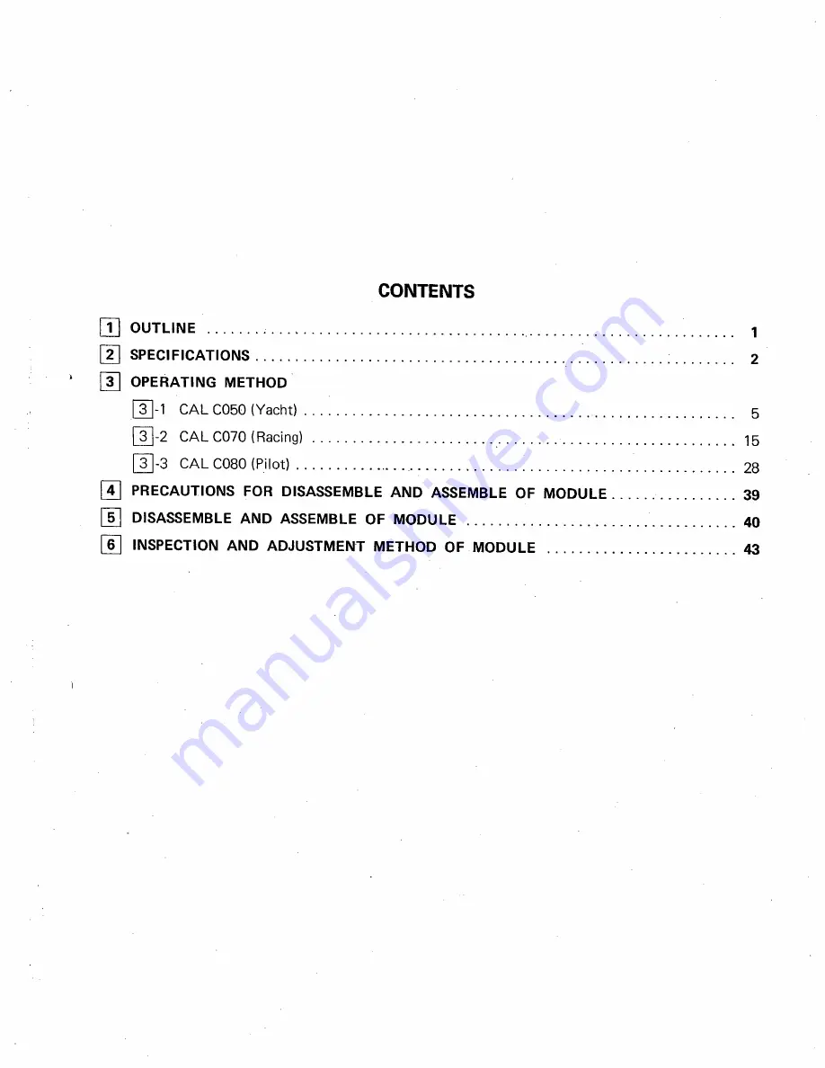 Citizen C050 Technical Information Download Page 2