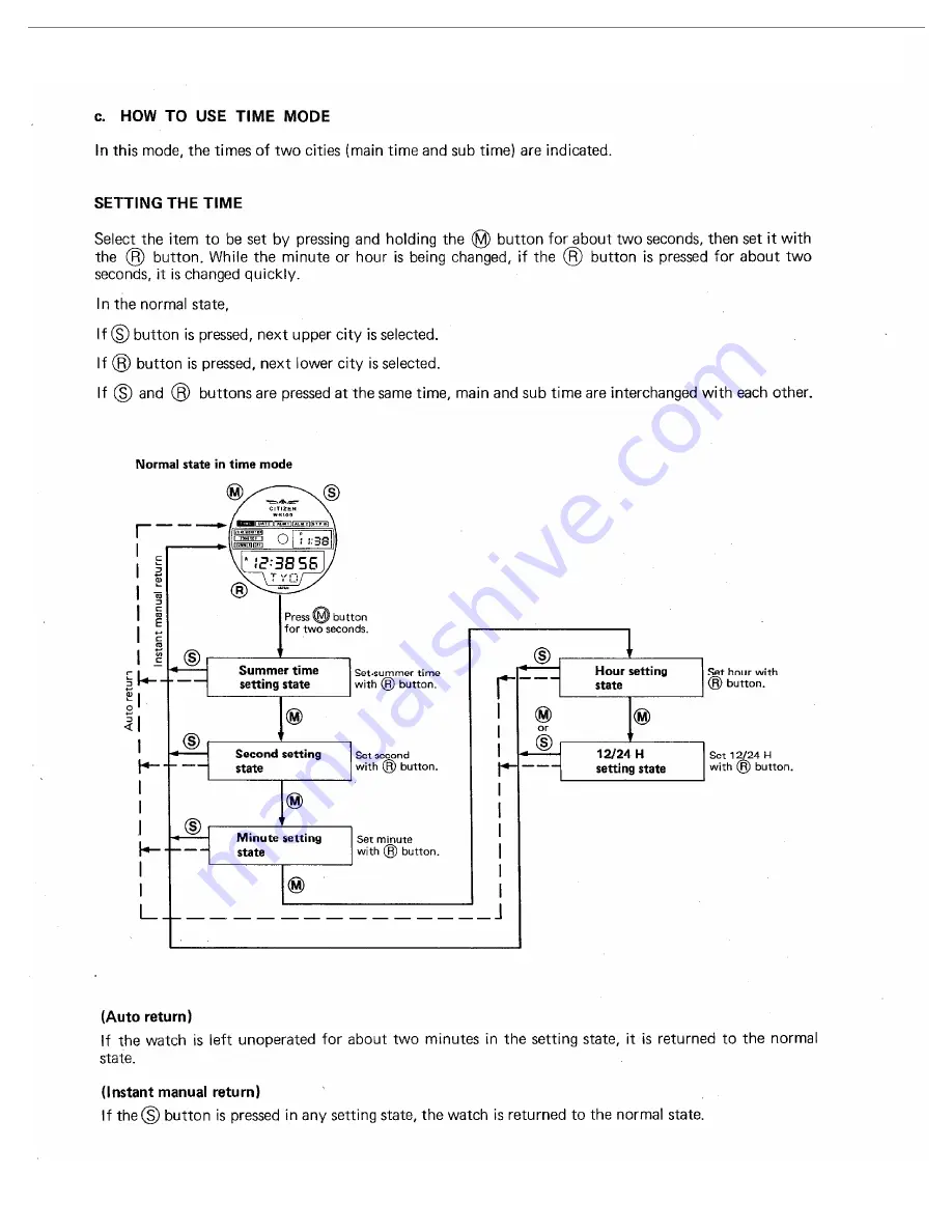 Citizen C080 Instruction Manual Download Page 6