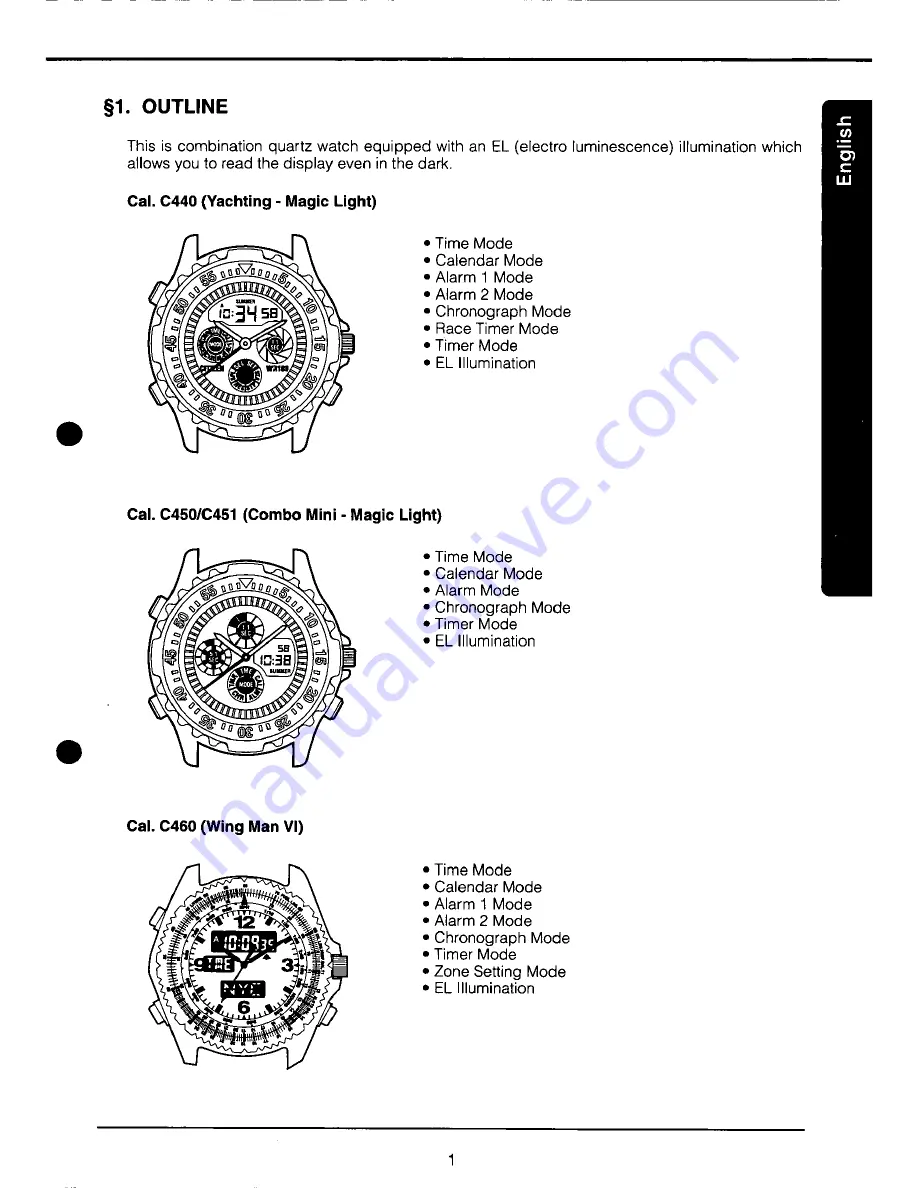 Citizen C440 Technical Information Download Page 3