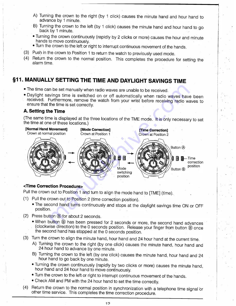 Citizen E670 Manual Download Page 11