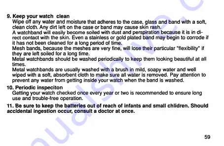 Citizen HYPER AQUALAND Instruction Manual Download Page 60