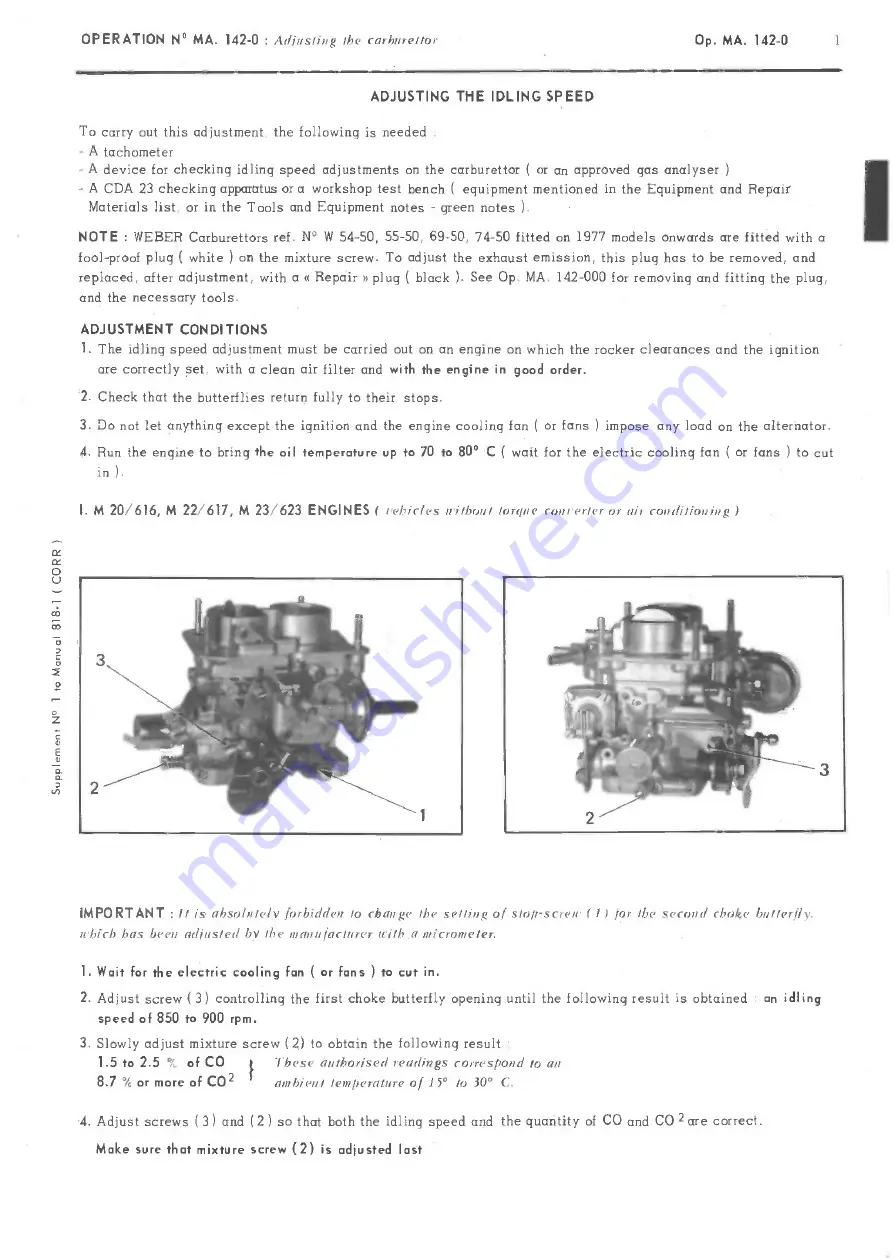 CITROEN CX Repair Manual Download Page 90