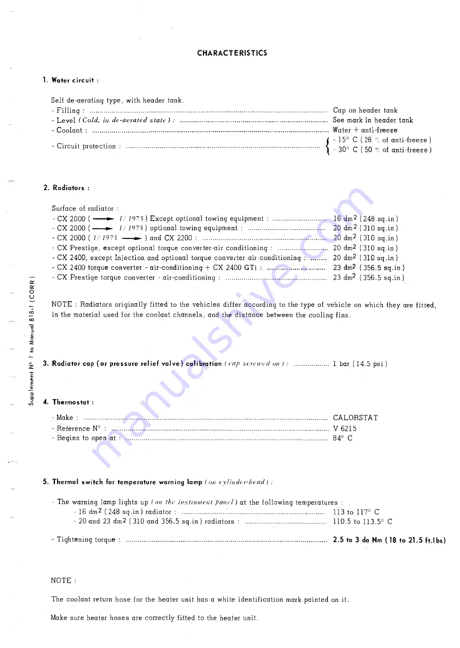 CITROEN CX Repair Manual Download Page 170