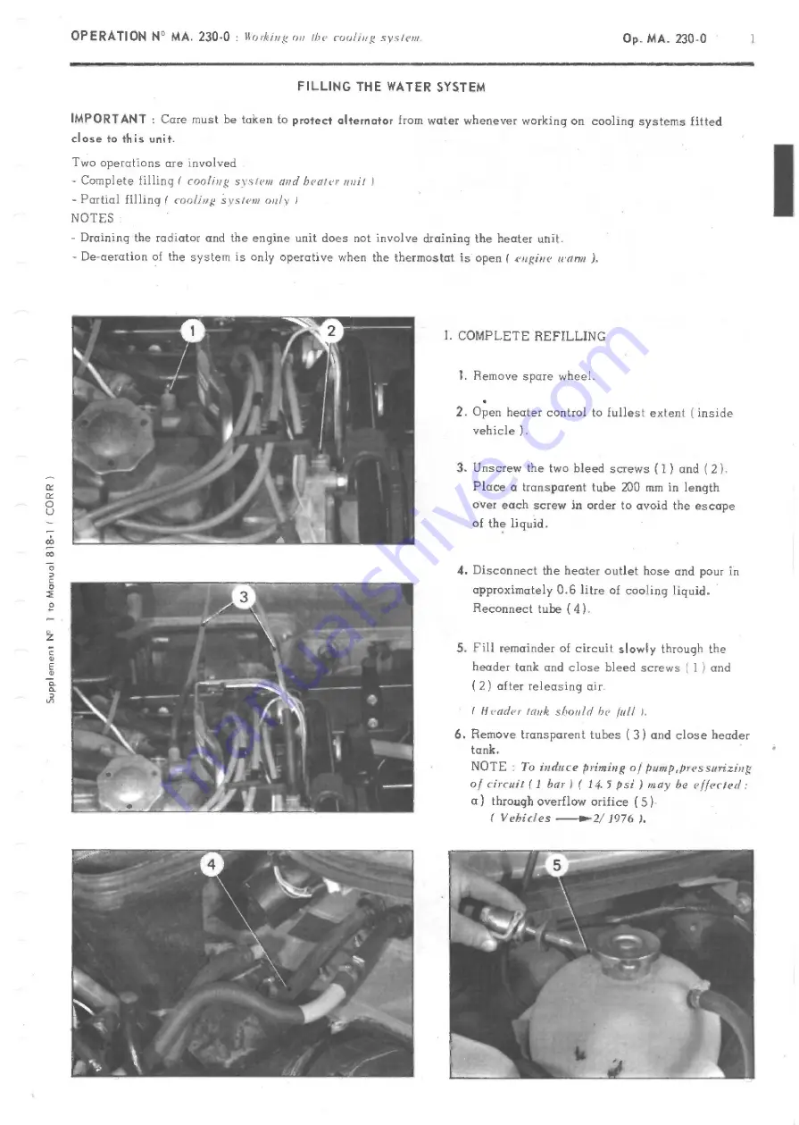 CITROEN CX Repair Manual Download Page 178