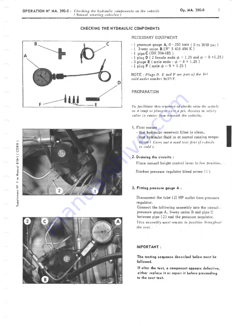 CITROEN CX Repair Manual Download Page 227