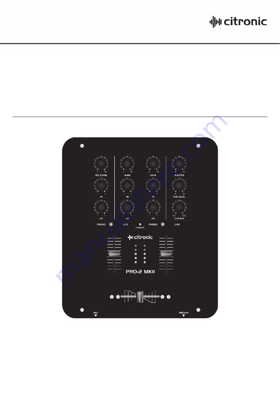 Citronic PRO-2 MKII Скачать руководство пользователя страница 1