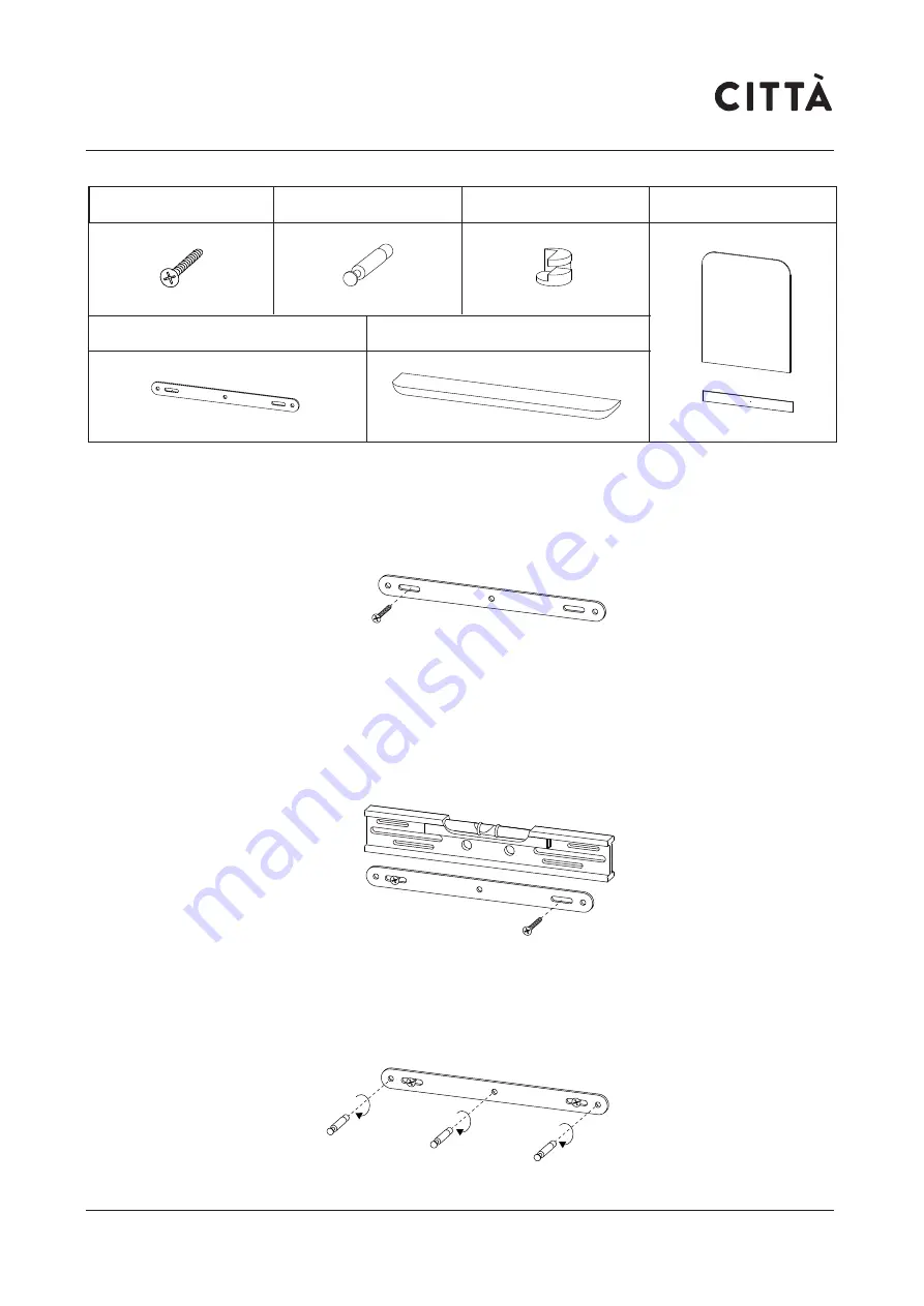 Citta RADIAL FLOATING SHELF Installation Instructions Download Page 1