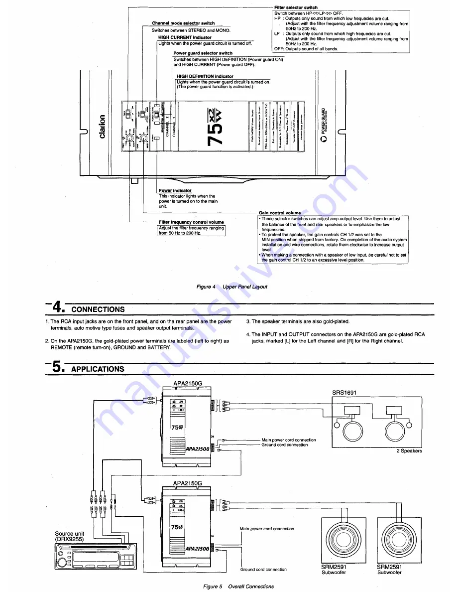 Clarion APA2150G Operation And Installation Manual Download Page 2