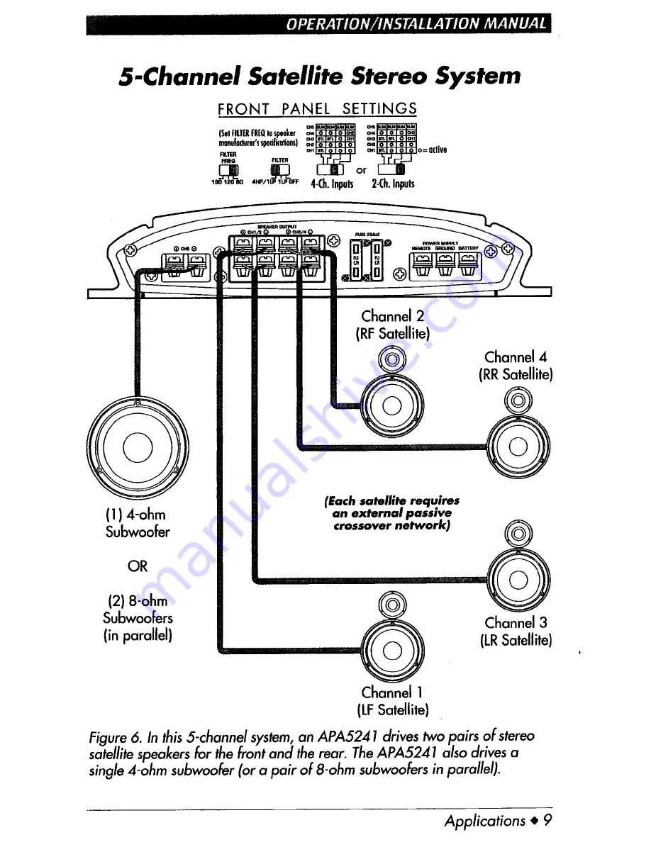 Clarion APA5241 Operation and Operation And Installation Manual Download Page 10