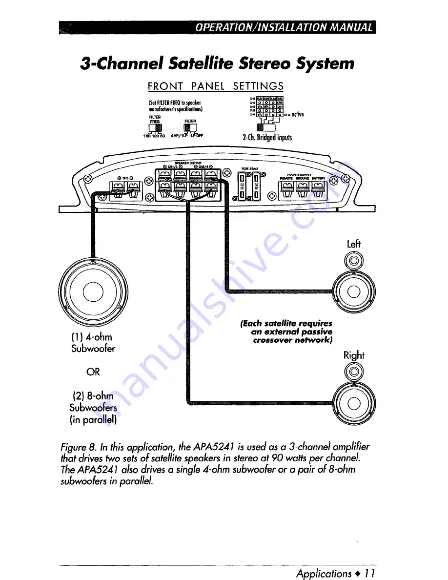 Clarion APA5241 Operation and Operation And Installation Manual Download Page 12