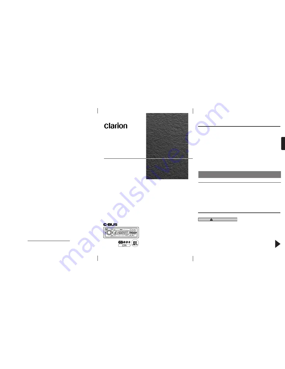 Clarion AX523R Owner'S Manual Download Page 1