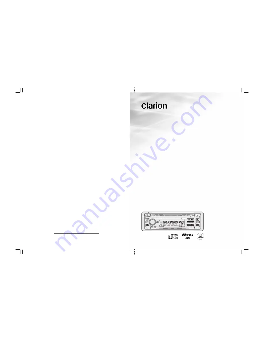 Clarion BD149R Owner'S Manual Download Page 1