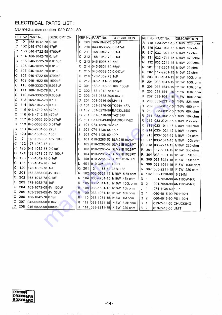 Clarion BD239R Скачать руководство пользователя страница 14