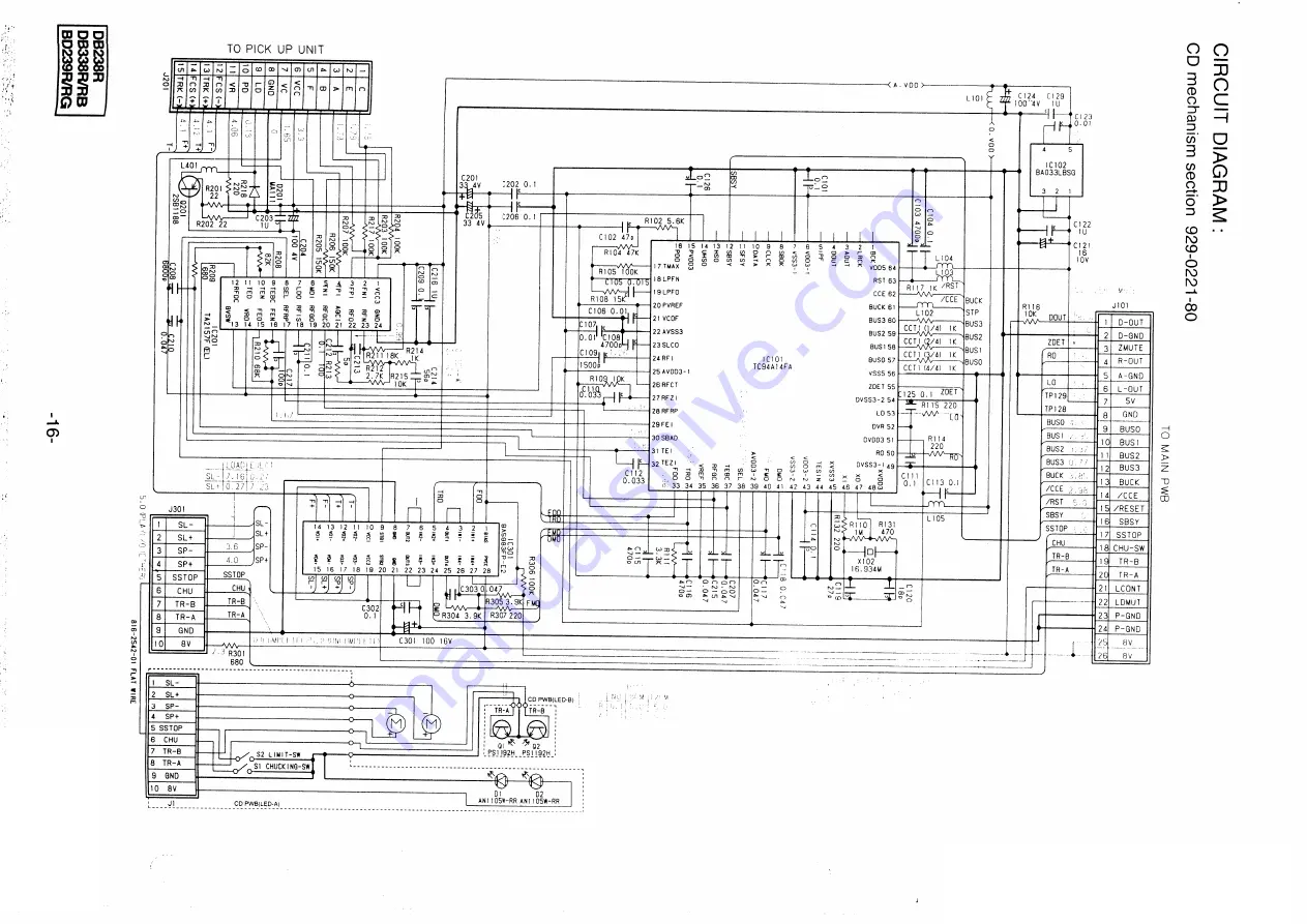 Clarion BD239R Service Manual Download Page 16