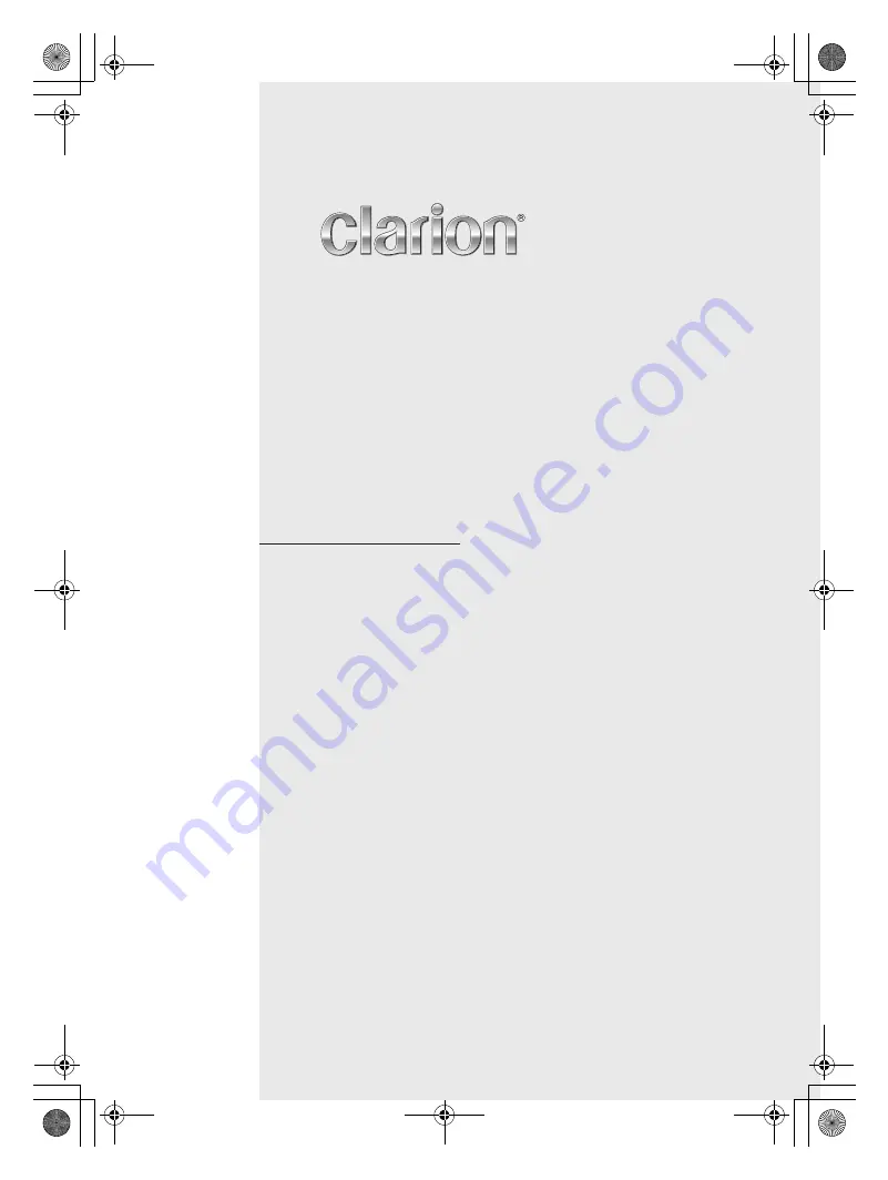 Clarion CX609 Owner'S Manual Download Page 1