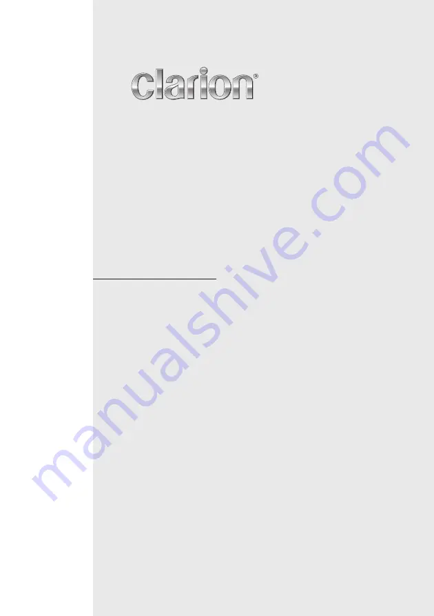 Clarion CZ209 Owner'S Manual Download Page 1