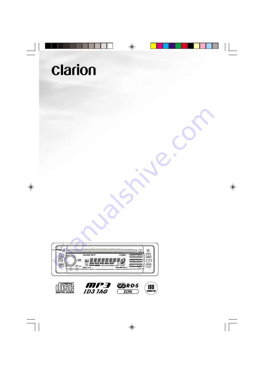 Clarion DB348RMP Скачать руководство пользователя страница 1