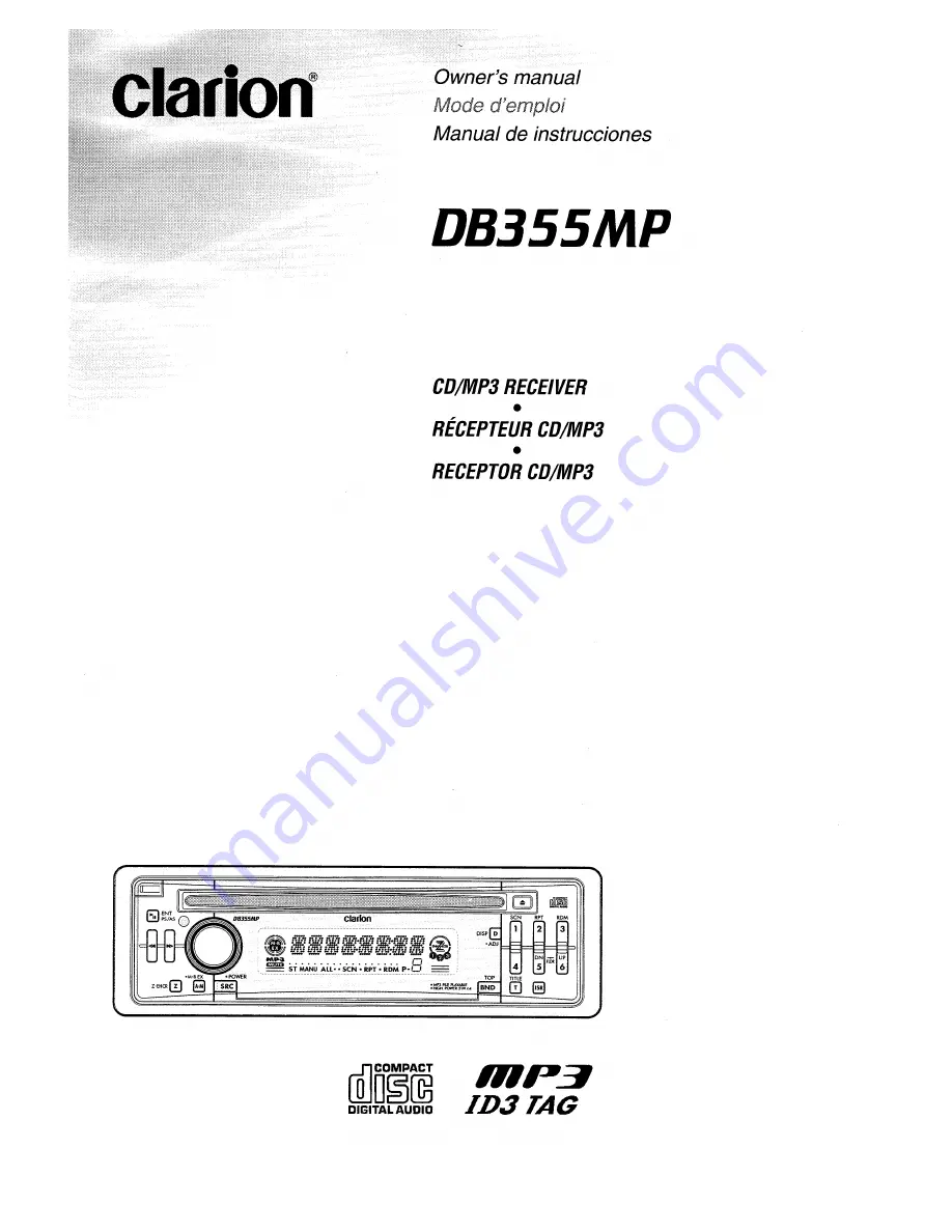 Clarion DB355MP Скачать руководство пользователя страница 1