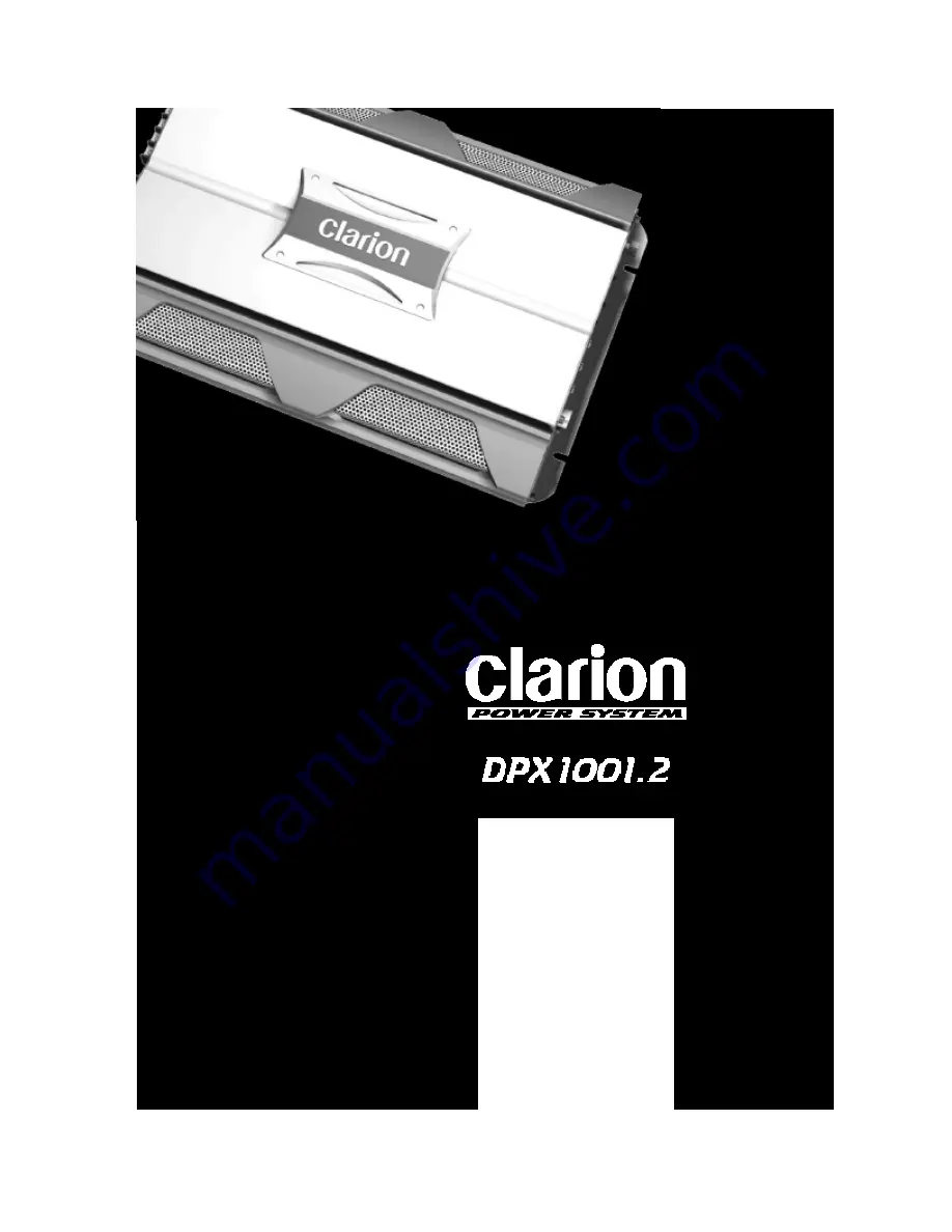 Clarion DPX1001.2 Скачать руководство пользователя страница 1