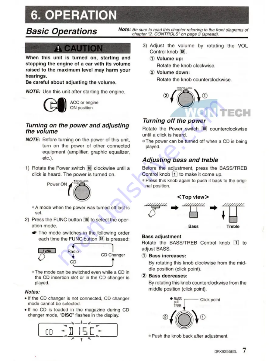 Clarion DRX9255EXL Скачать руководство пользователя страница 7