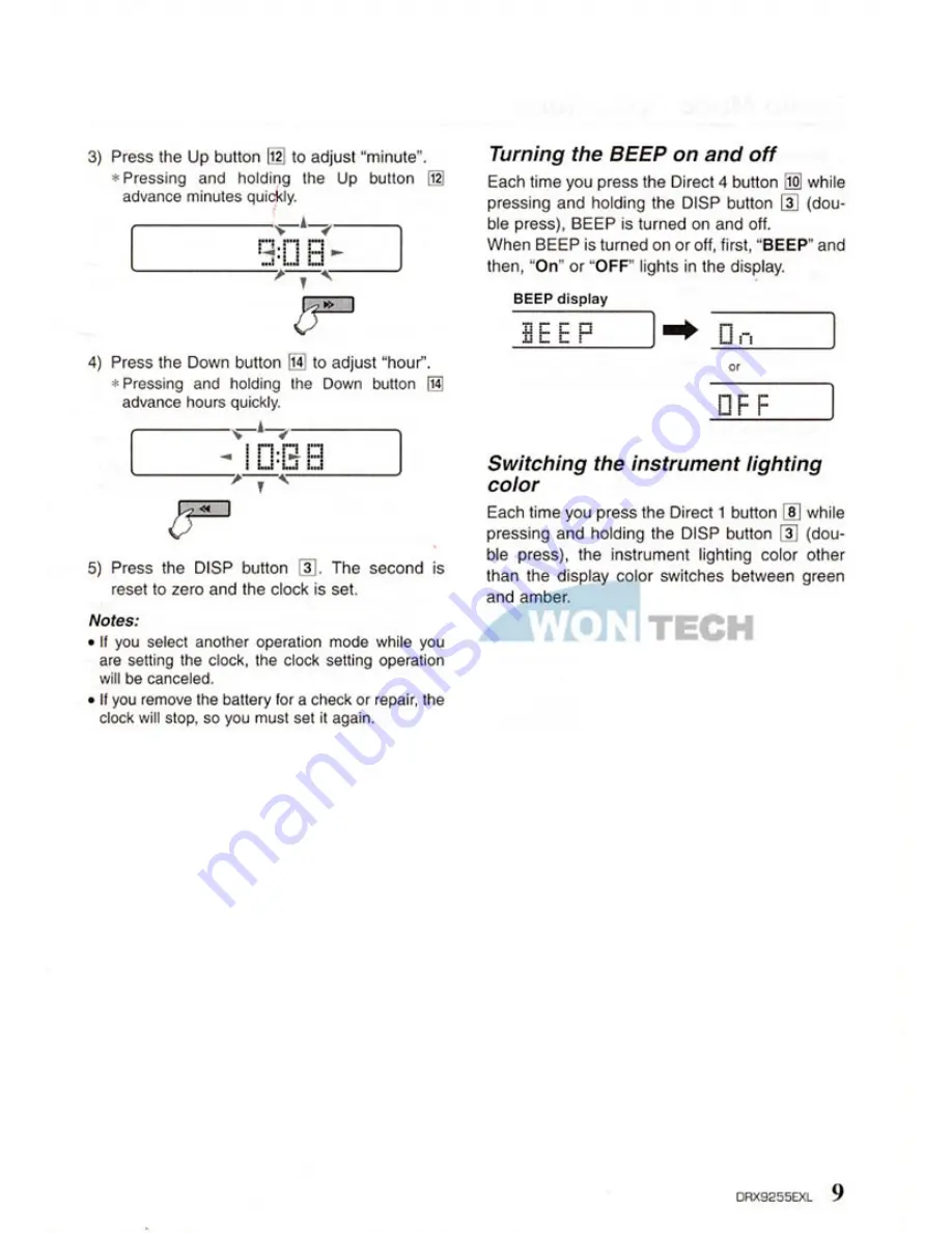 Clarion DRX9255EXL Owner'S Manual Download Page 9