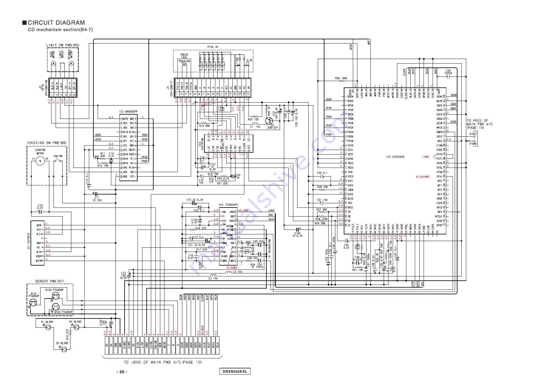 Clarion DRX9255EXL Service Manual Download Page 20