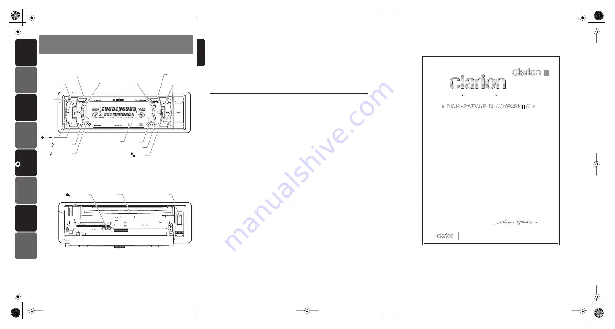 Clarion DXZ578RUSB Скачать руководство пользователя страница 2