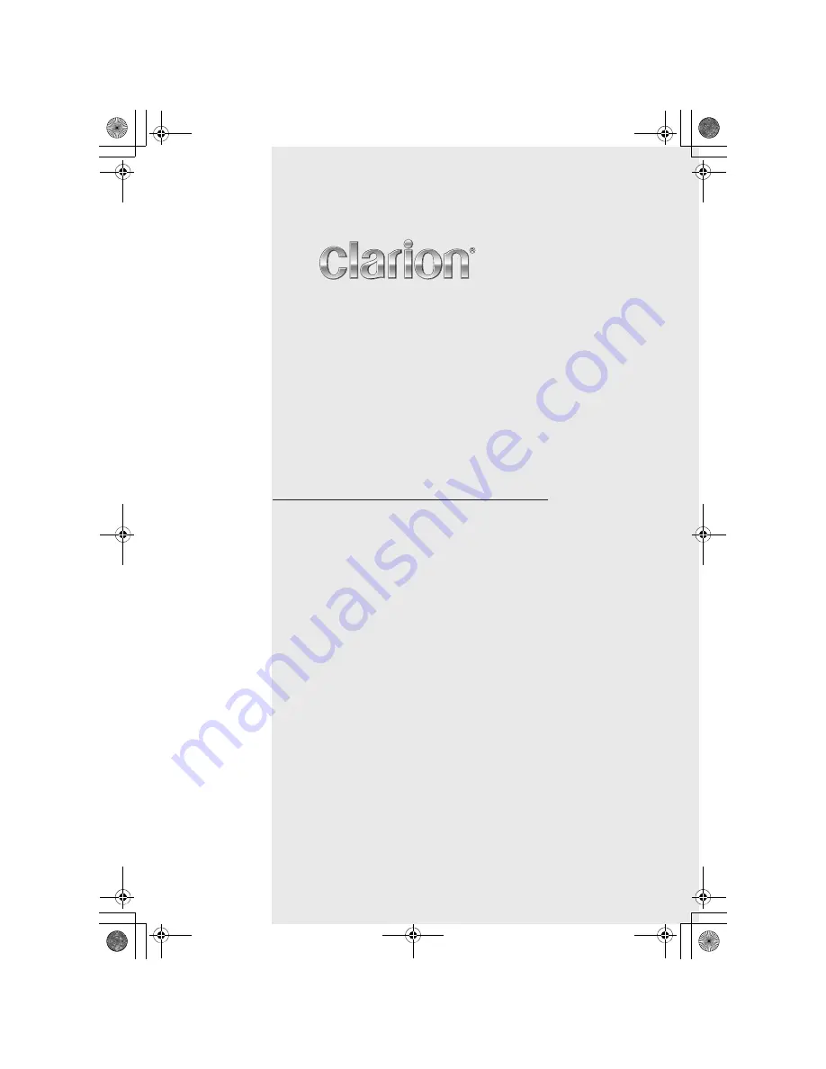 Clarion DXZ588RUSB Owner'S Manual Download Page 1