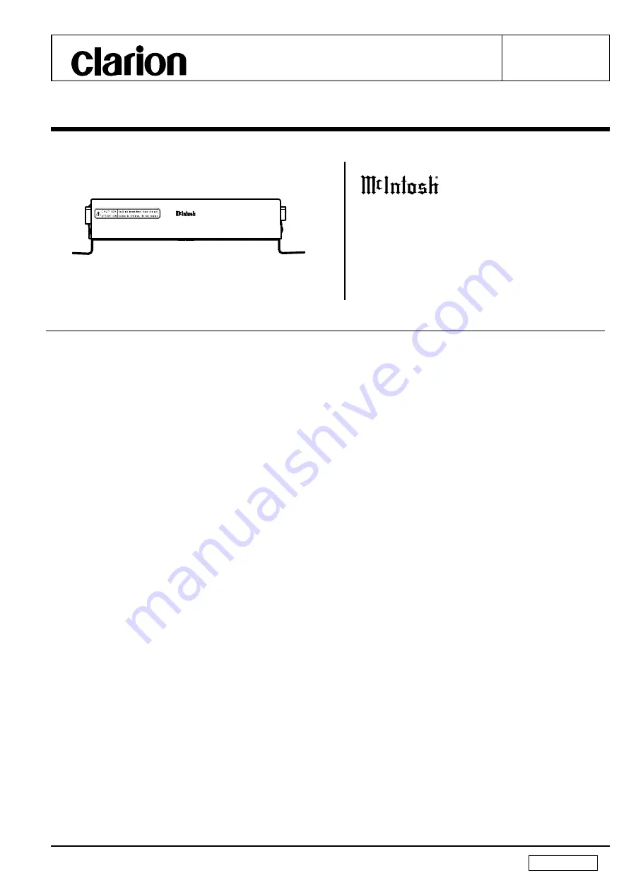 Clarion EF-1080I-C Service Manual Download Page 1