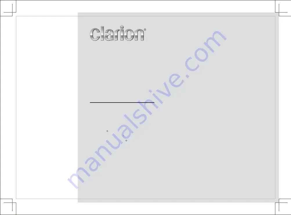 Clarion FZ259 Owner'S Manual & Installation Manual Download Page 1