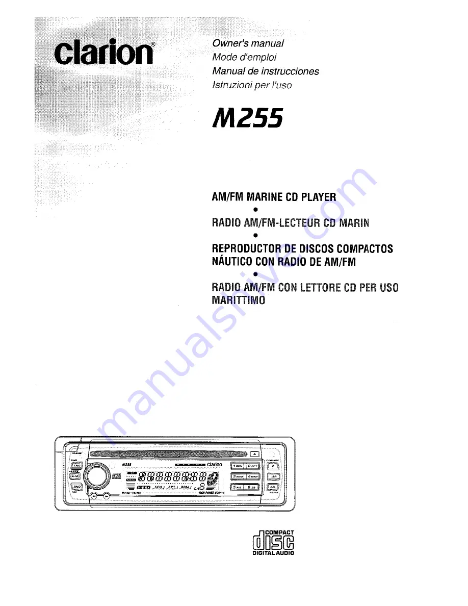 Clarion MZ55 Owner'S Manual Download Page 1