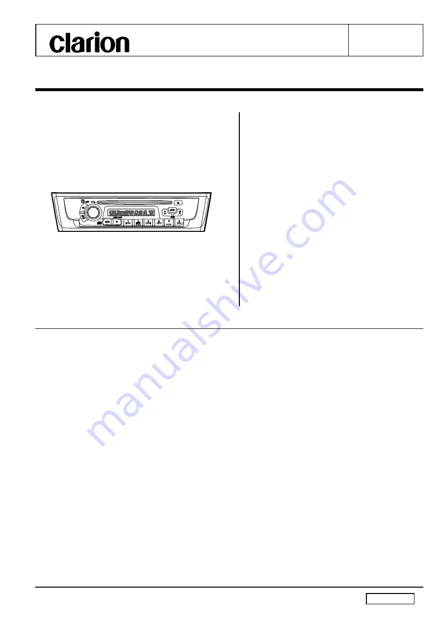 Clarion PN-2165M-A Скачать руководство пользователя страница 1