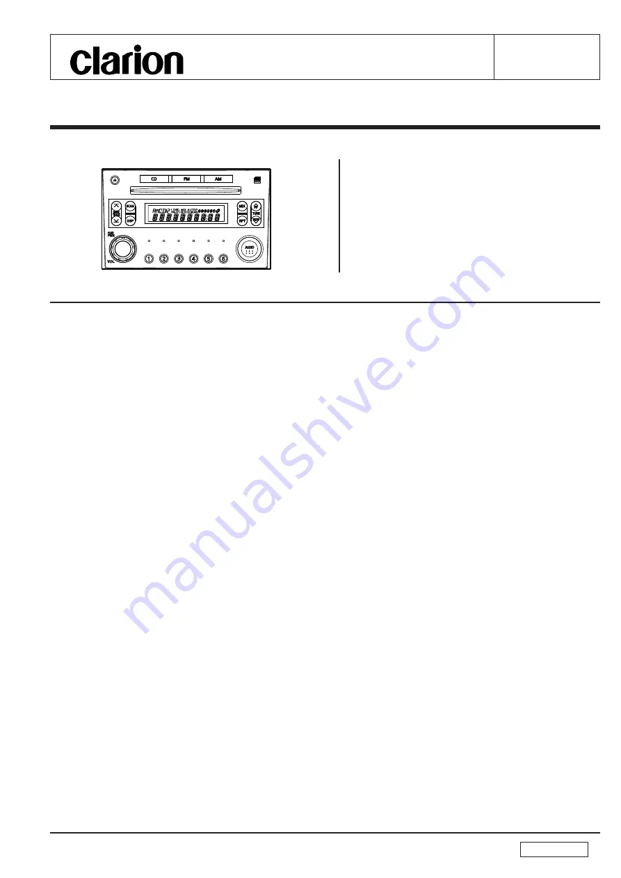 Clarion PP-2515L Скачать руководство пользователя страница 1