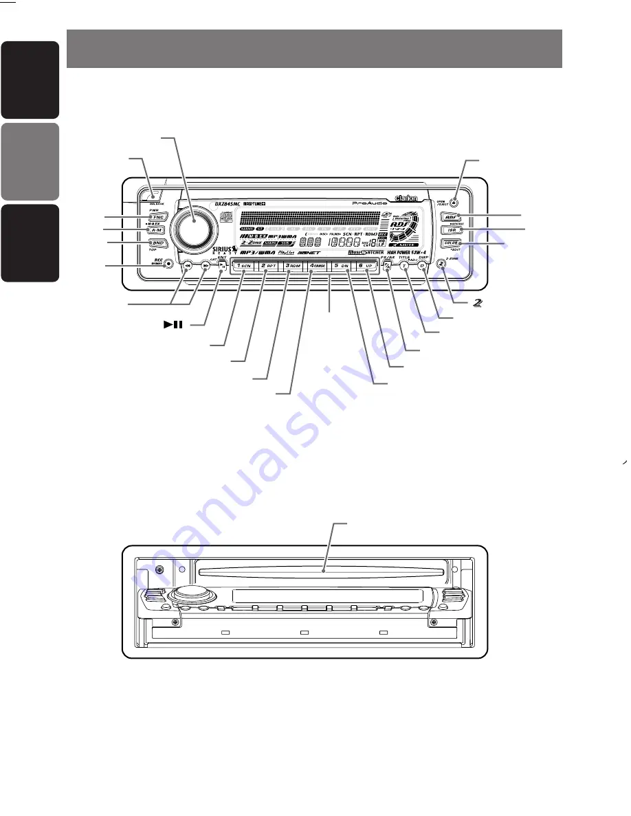 Clarion ProAudio DXZ845MC Скачать руководство пользователя страница 5