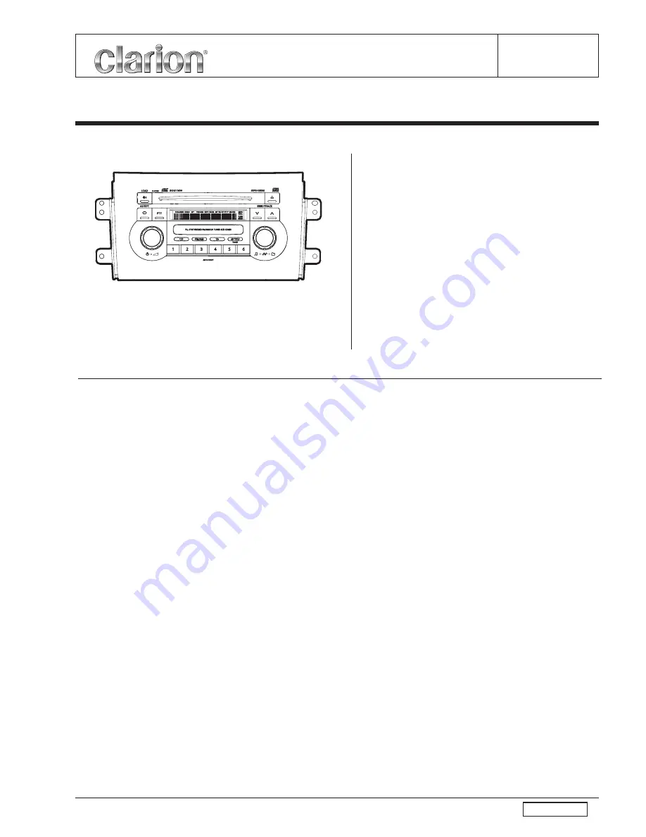 Clarion PS-3025K-A Service Manual Download Page 1