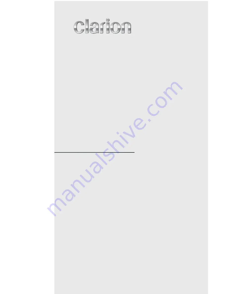 Clarion XC1120 Owners Manual And Installation Manual Download Page 1