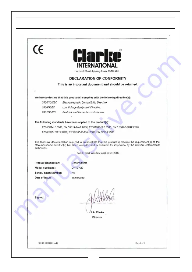 Clarke 6470650 Скачать руководство пользователя страница 11