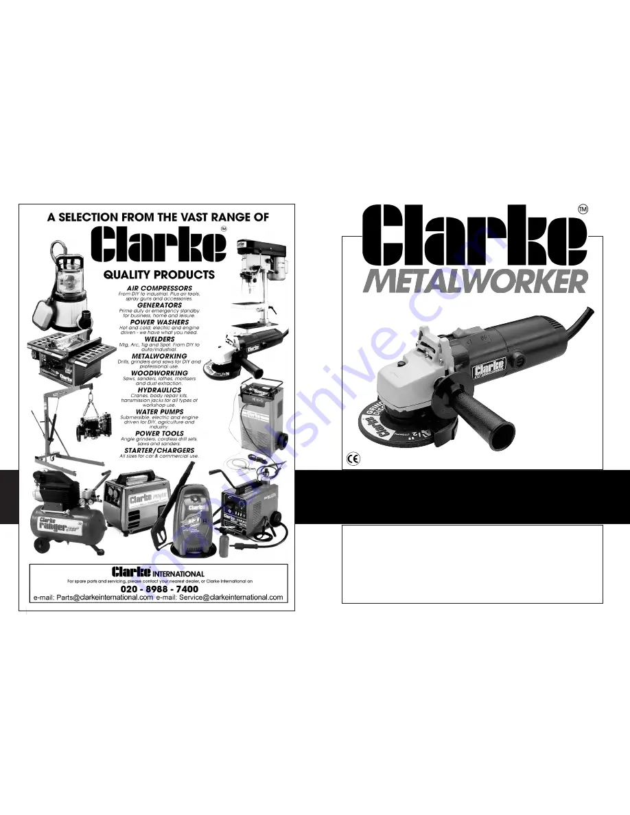 Clarke CAG120 Operating & Maintenance Instructions Download Page 1